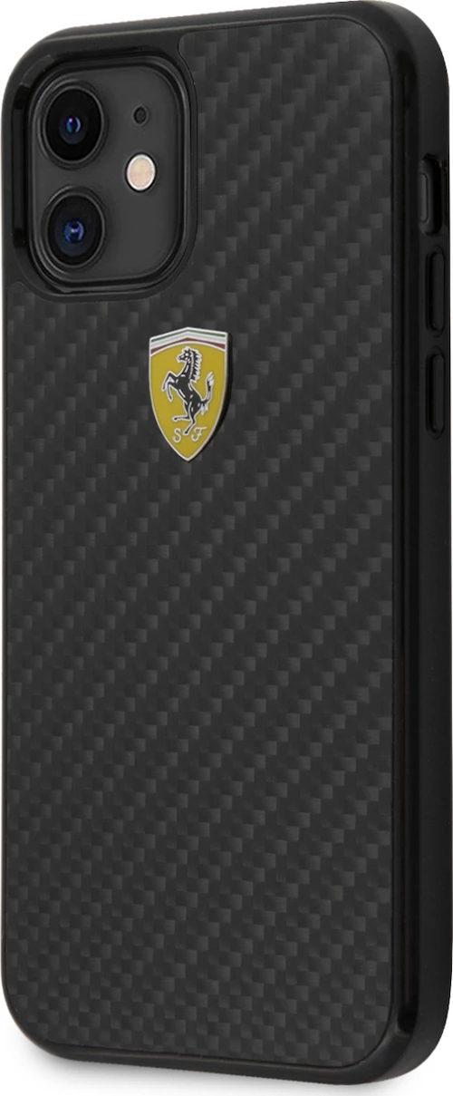 Ferrari On Track Carbon Back Cover Συνθετική Μαύρο (iPhone 12 mini)