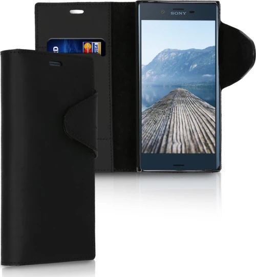 KWmobile Wallet Suede Μαύρο (Xperia XZ/XZs)