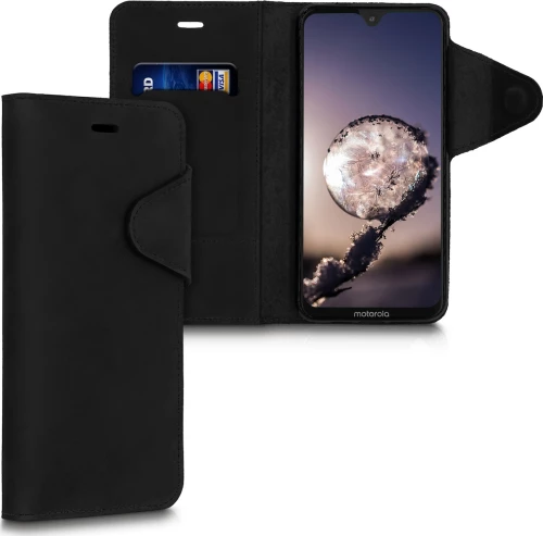 KWmobile Wallet Suede Μαύρο (Moto G7/G7 Plus)