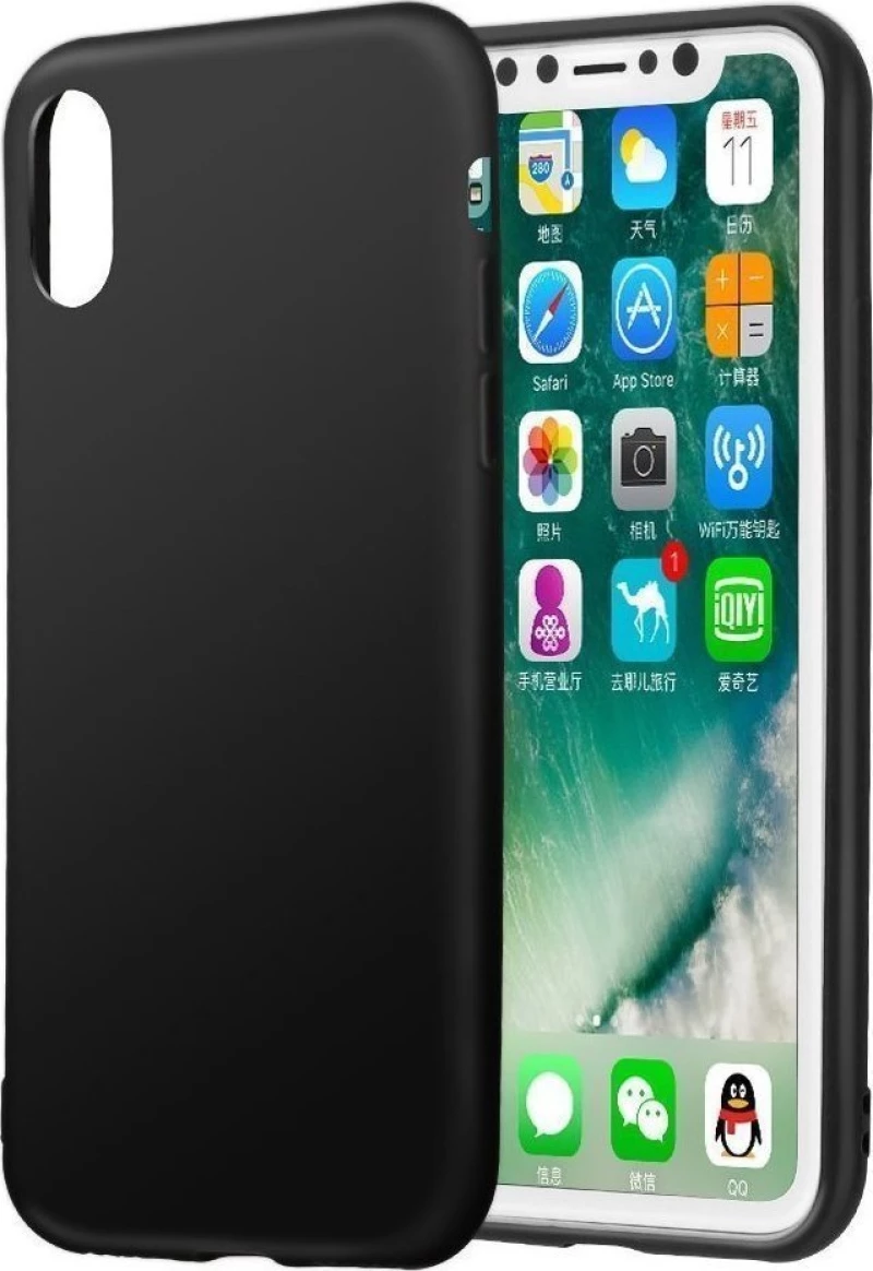 Apple iPhone X/Xs Edition (2017) 5.8-inch - Ultra Slim Soft TPU Shockproof Protective Bumper Case Gel Cover Black