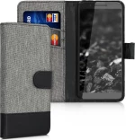 KWmobile Wallet Υφασμάτινο Γκρι (Alcatel 3)