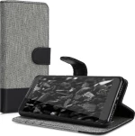 KWmobile Wallet Υφασμάτινο Γκρι (Alcatel 3)