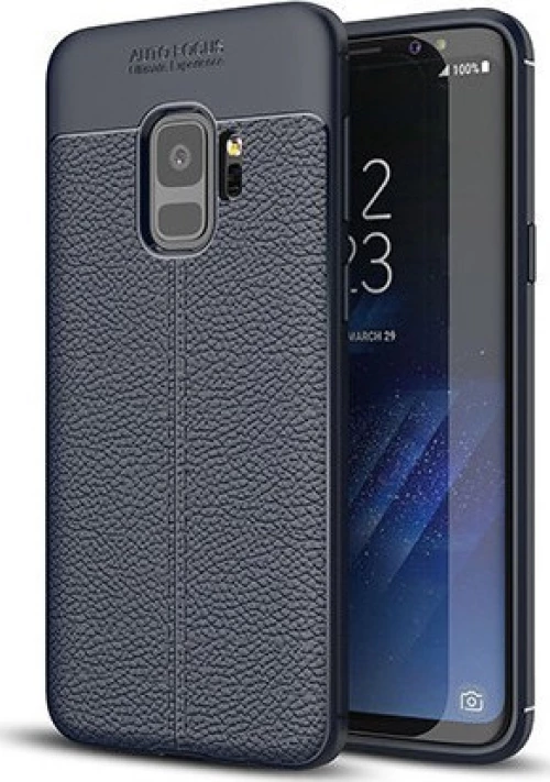 Litchi Back Cover Μπλε (Galaxy S9)