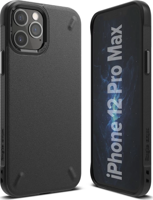 Ringke Onyx Back Cover Σιλικόνης Ανθεκτική Μαύρο (iPhone 12 Pro Max)