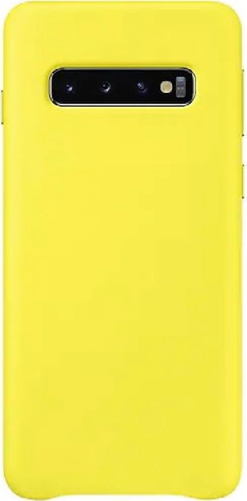 Soft Touch Back Cover Σιλικόνης Κίτρινο (Galaxy S10)