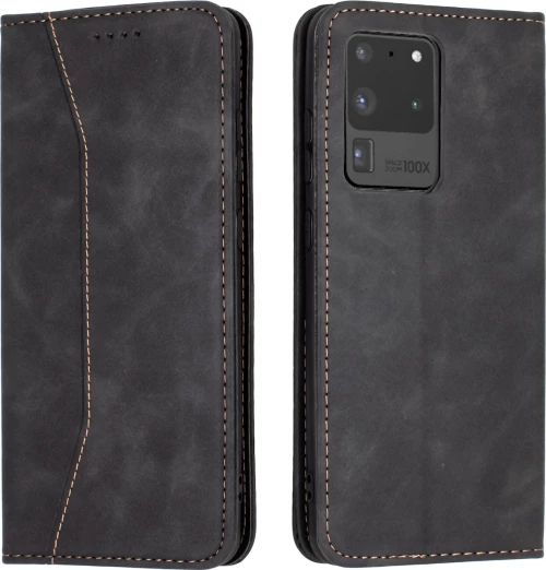 Bodycell PU Leather Book Μαύρο (Galaxy S20 Ultra)