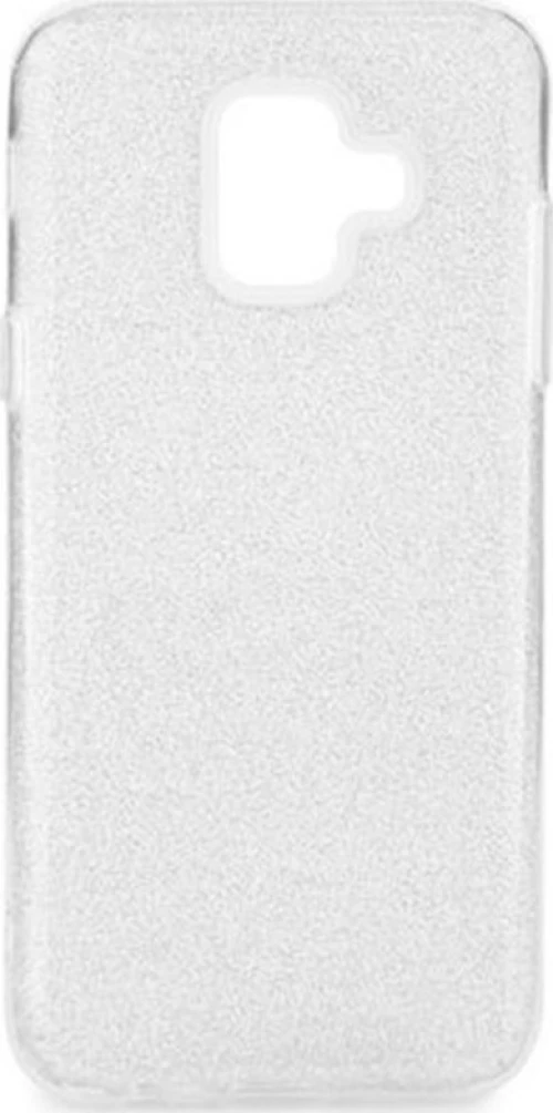 Glitter Back Cover Ασημί (Galaxy A8 2018)