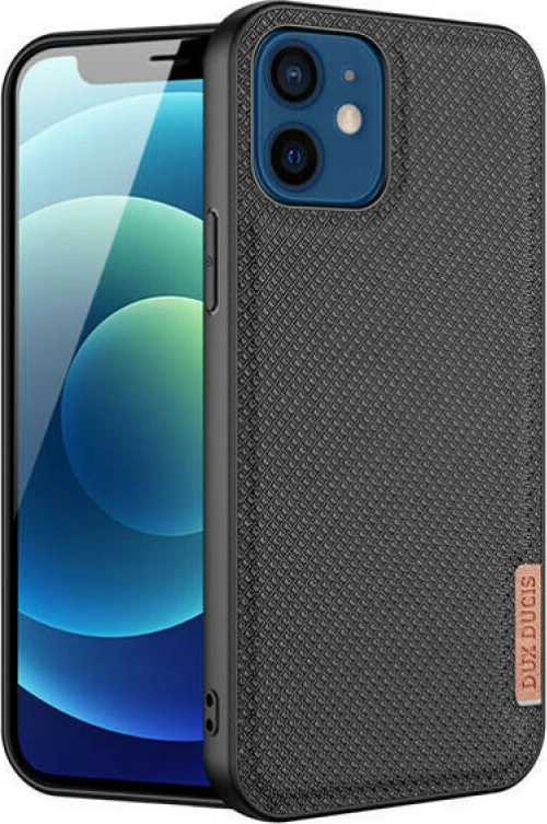 Dux Ducis Fino Back Cover Σιλικόνης / Υφασμάτινο Μαύρο (iPhone 12 mini)