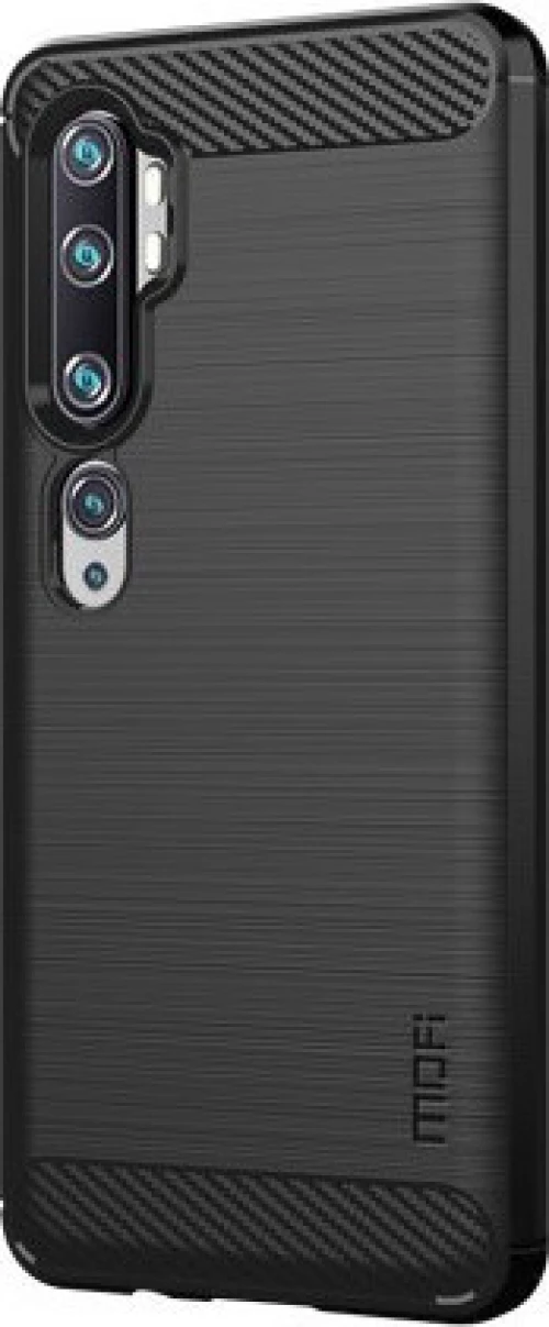Mofi Carbon Fiber Back Cover Σιλικόνης Μαύρο (Xiaomi Mi Note 10/10 Pro)