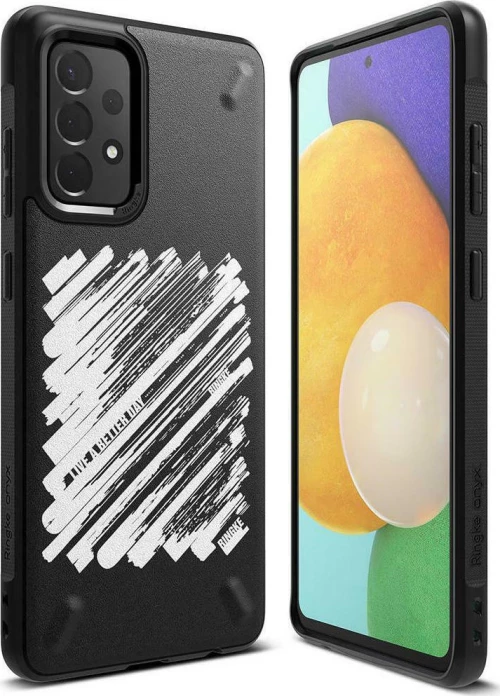 Ringke Onyx Durable TPU Back Cover Συνθετική Μαύρο Design Paint (Galaxy A72)