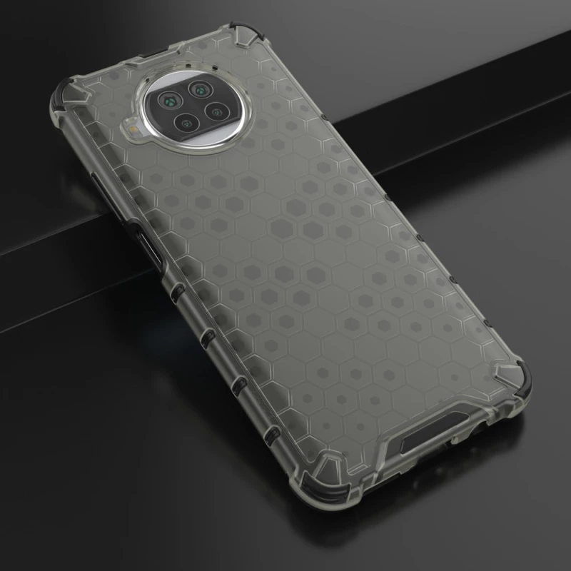 Hurtel Honeycomb Back Cover Συνθετική Ανθεκτική Μαύρο (Xiaomi Mi 10T Lite)