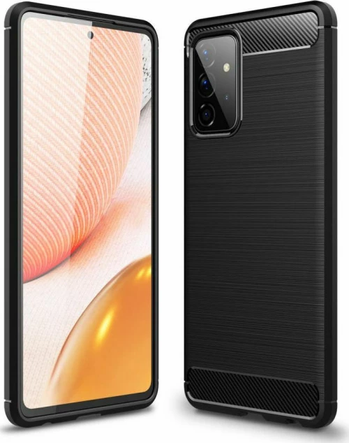 Tech-Protect Carbon Back Cover Σιλικόνης Μαύρο (Galaxy A72)