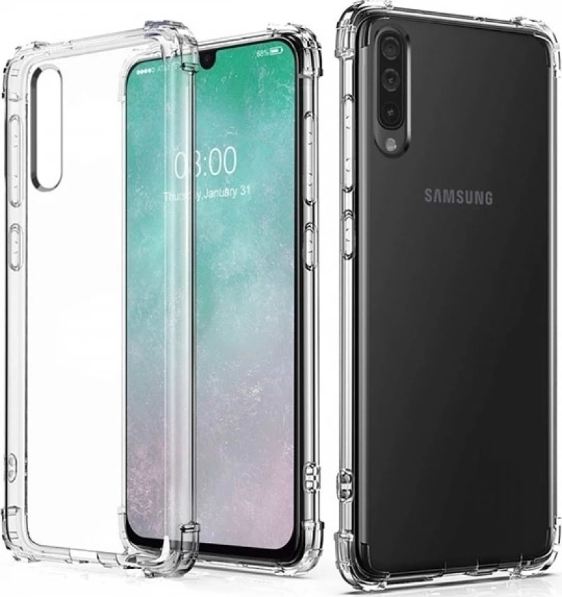 Θήκη Πλάτης Σιλικόνης Anti Shock 1.5mm για Samsung A515F Galaxy A51 - Χρώμα: Διάφανο