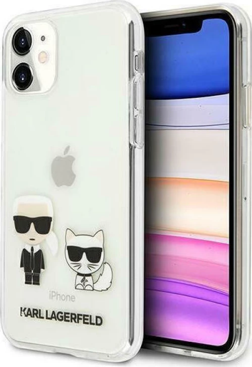 Karl Lagerfeld KLHCN61CKTR iPhone 11 hardcase Transparent Karl & Choupette