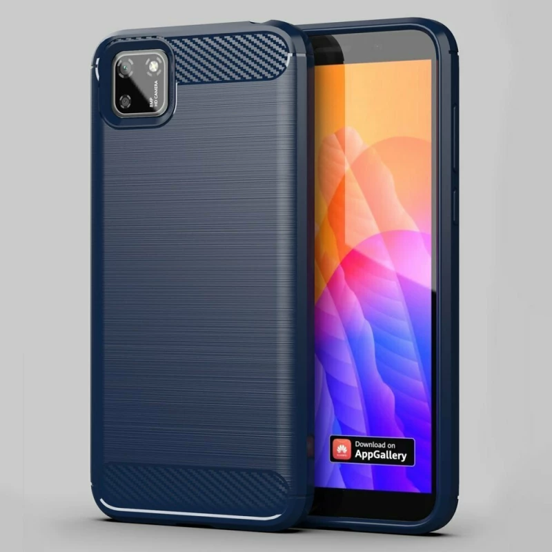 Carbon Back Cover Μπλε (Huawei Y5p)