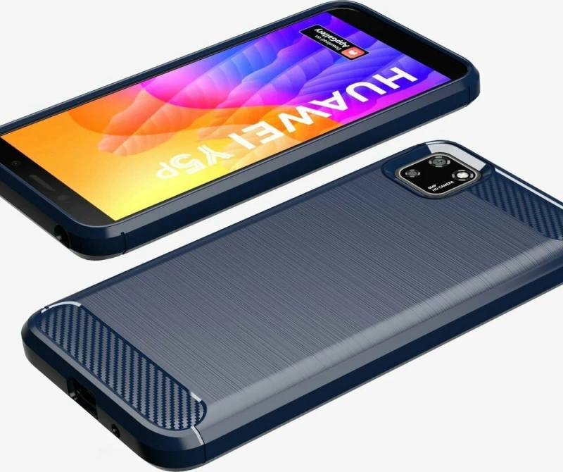 Carbon Back Cover Μπλε (Huawei Y5p)