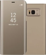 Clear View Book Gold (Galaxy S8)