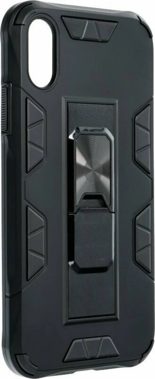 Forcell Defender Back Cover Συνθετική Μαύρη (iPhone XR)