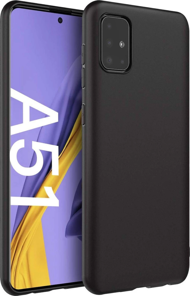 Θήκη σιλικόνης TPU Ultra Slim 0.3mm soft υφή matte για Samsung A51 - μαύρο