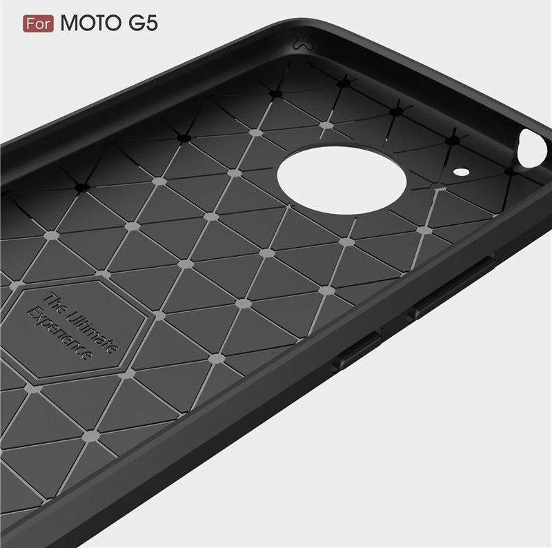 Carbon Fibre Brushed Μαύρο (Moto G5)