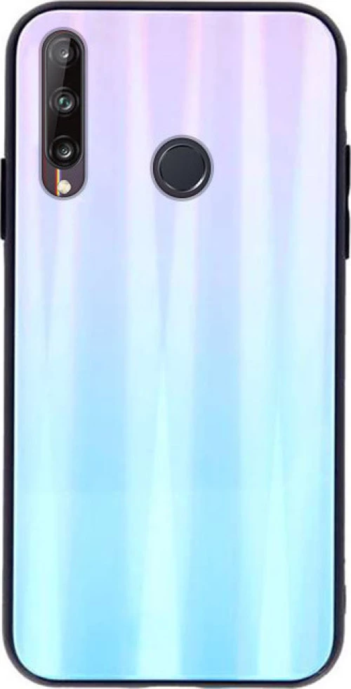 Aurora Glass Case Back Cover (Huawei P40 Lite E) blue-pink