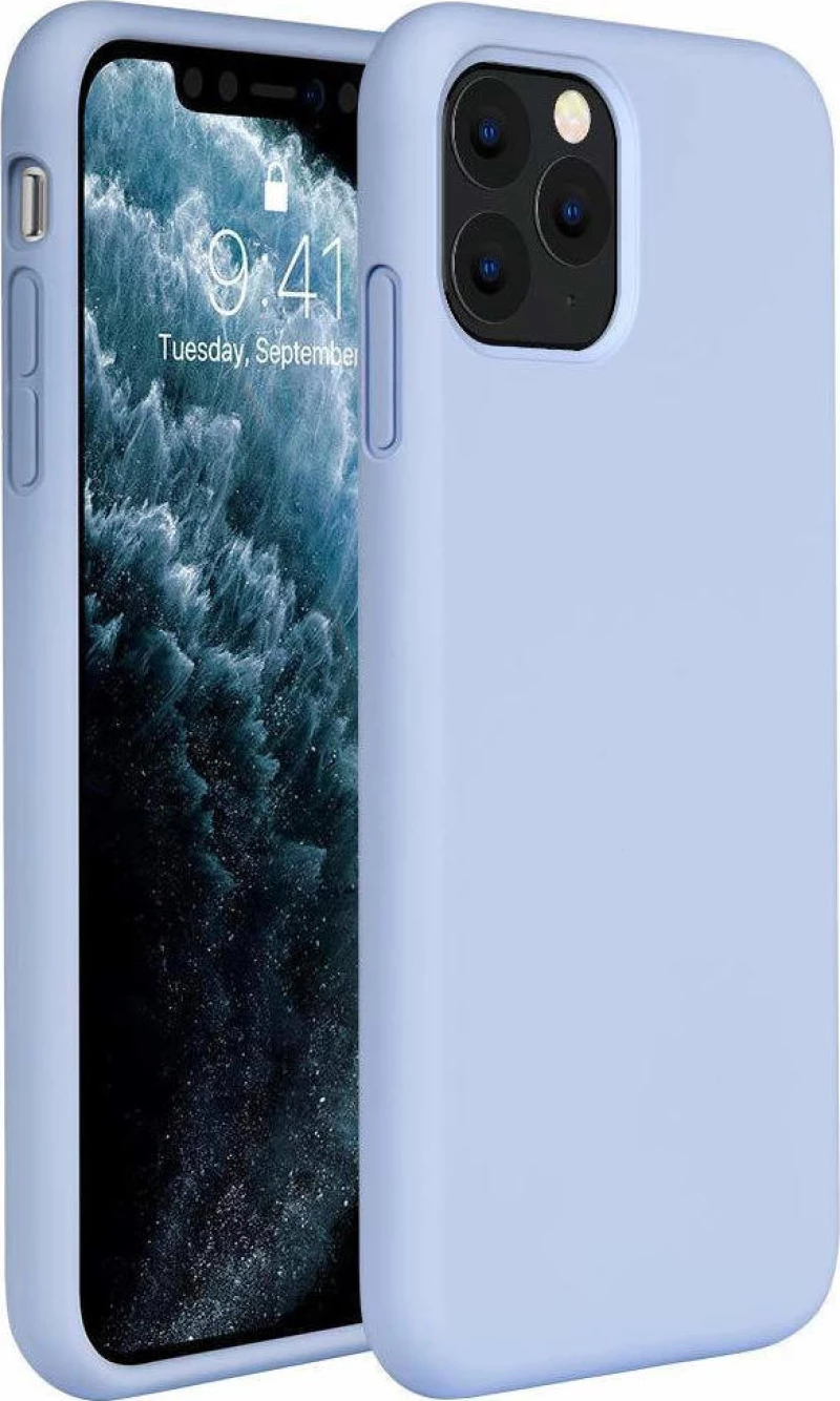 Apple iPhone 11 Case, Slim Fit Liquid Silicone Gel Rubber Soft Case ,Fit Apple iPhone 11 6.1 inch 2019 - Light Blue (oem)
