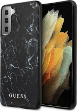 Guess Hardcase Marble Back Cover Πλαστικό Μαύρο (Galaxy S21+ 5G)