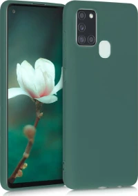 Samsung A21s Silicone Gel Rubber Case Soft Touch Back Cover Olive Green (OEM) 100.0483