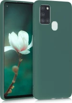 Samsung A21s Silicone Gel Rubber Case Soft Touch Back Cover Olive Green (OEM) 100.0483