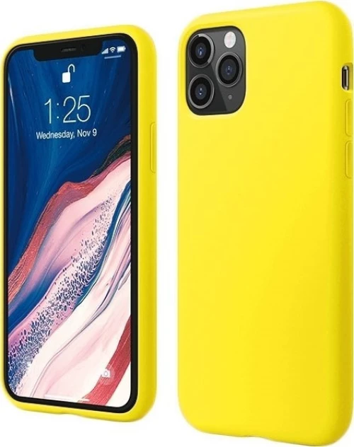 Θήκη σιλικόνης TPU Ultra Slim 0.3mm soft mat για iPhone 11 Pro Max - κίτρινο