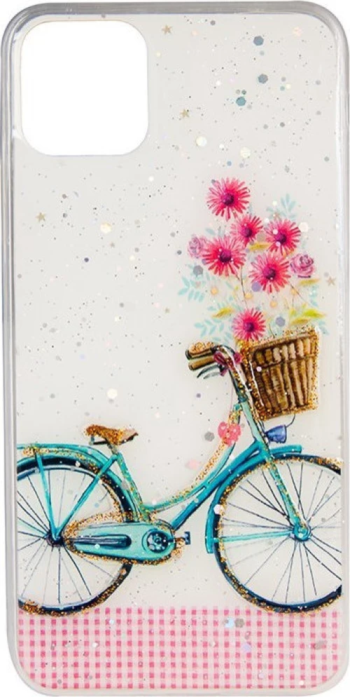 ΘΗΚΗ TPU SILICONE CASE ΓΙΑ IPHONE 11 CLEAR 3D ΜΕ ΣΧΕΔΙΟ ΠΟΔΗΛΑΤΟ 100.372