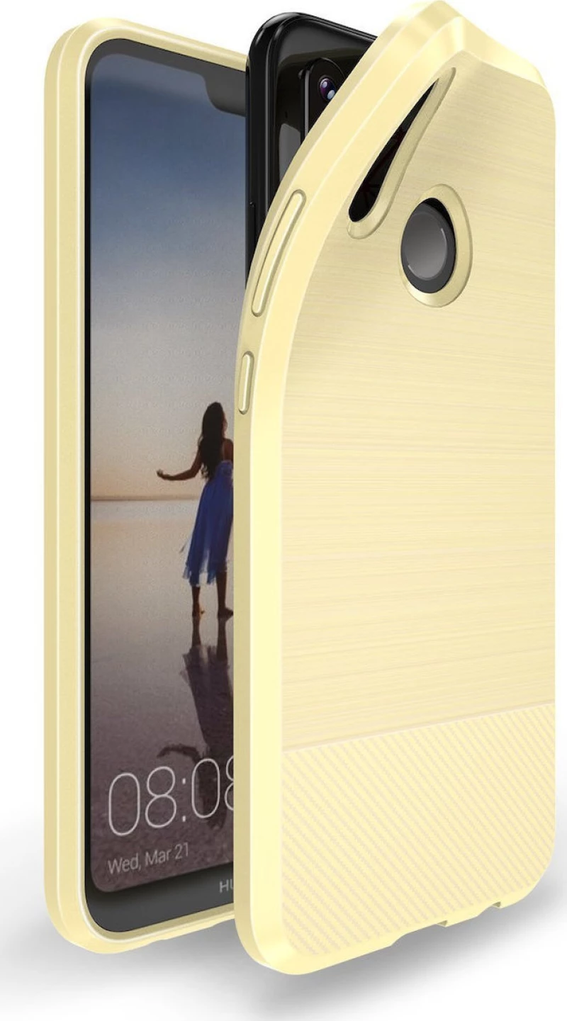 Dux Ducis Mojo Carbon Μπεζ (Huawei P20 Lite)