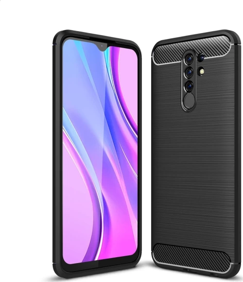 Carbon Back Cover Μαύρο (Redmi 9)
