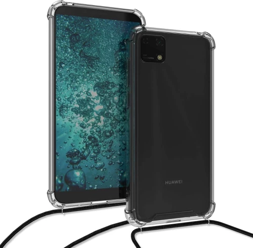 KWmobile Back Cover Σιλικόνης Διάφανο με Λουράκι Λαιμού (Huawei Y5p)