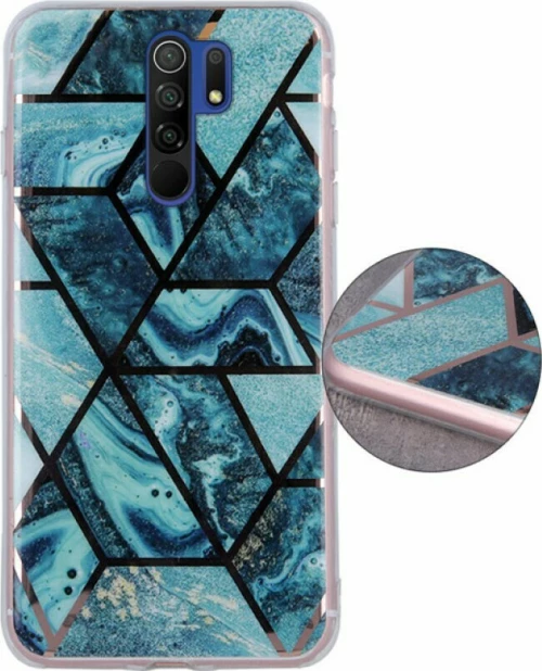 Geometric Marmur Case for Xiaomi Redmi 9 dark blue
