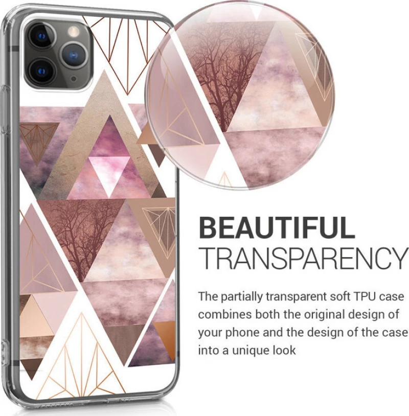 KWmobile Back Cover Triangles Light Pink (iPhone 11 Pro)