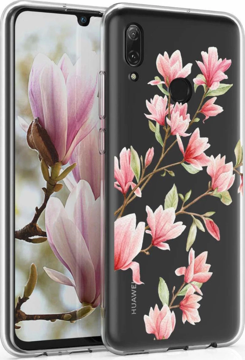 KWmobile Magnolias Back Cover Σιλικόνης Διάφανο (Huawei P Smart 2019 / Honor 10 Lite)