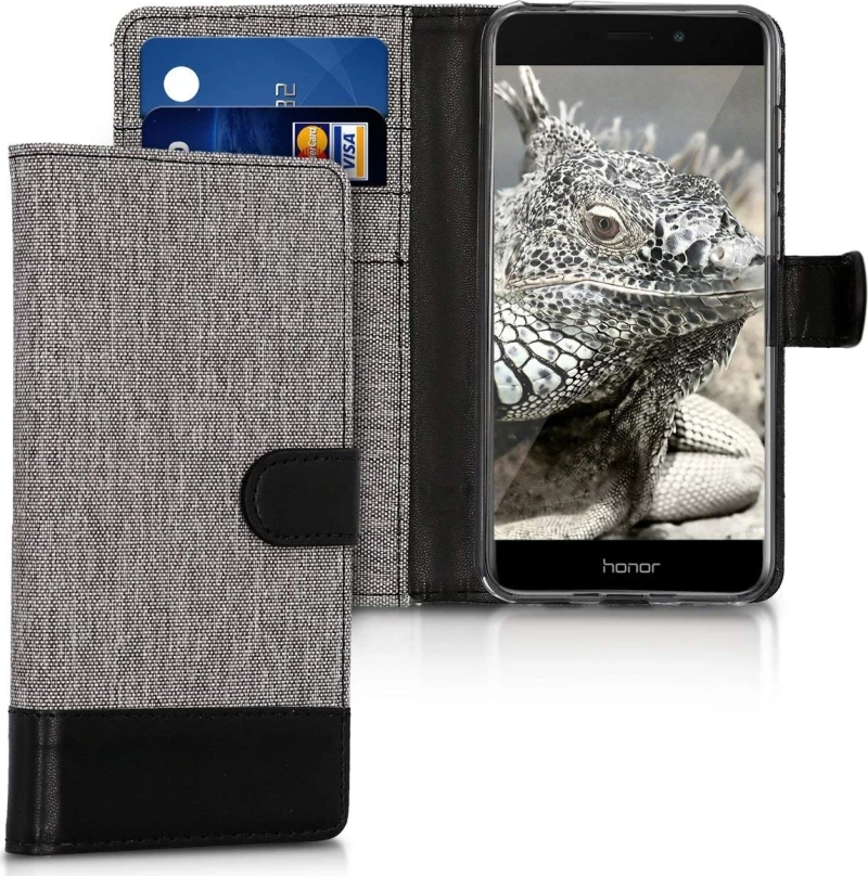 KWmobile Wallet Υφασμάτινο Γκρι (Honor 6C Pro)