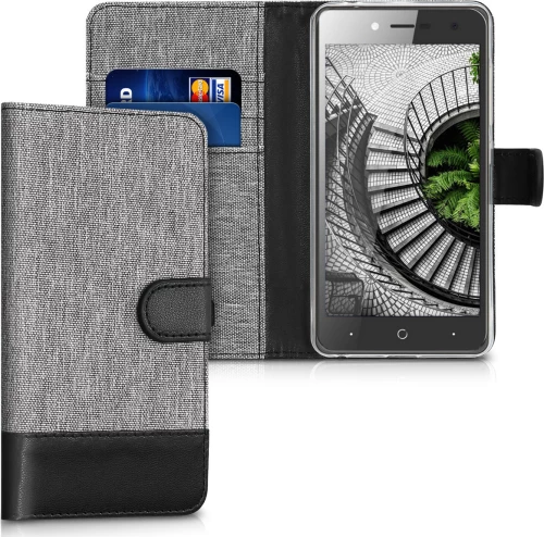 KWmobile Wallet Γκρι/Μαύρο (ZTE Blade L7)
