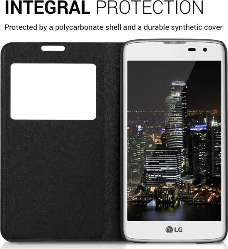KWmobile Book Δερματίνης Μαύρο (LG K7)