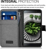 KWmobile Wallet Υφασμάτινο Grey/Black (Blackberry DTEK50)