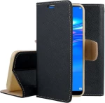 Fancy Book Μαύρο/Χρυσό (Huawei Y7)