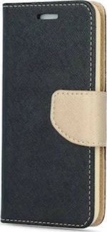Fancy Book Μαύρο/Χρυσό (Huawei Y7)