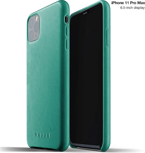 Mujjo Full Leather Back Cover Πράσινο (iPhone 11 Pro Max)