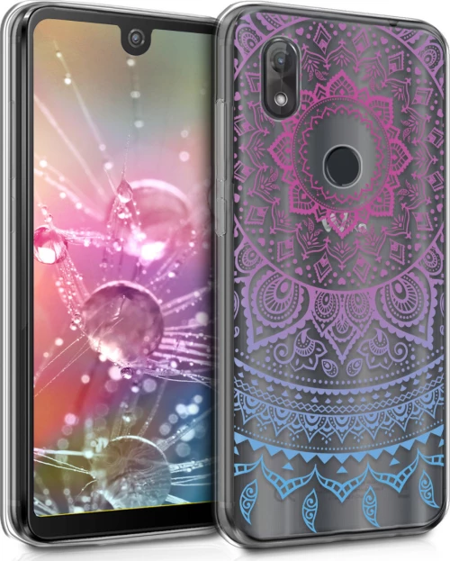 KWmobile Back Cover Σιλικόνης Blue / Dark Pink (Wiko View 2)