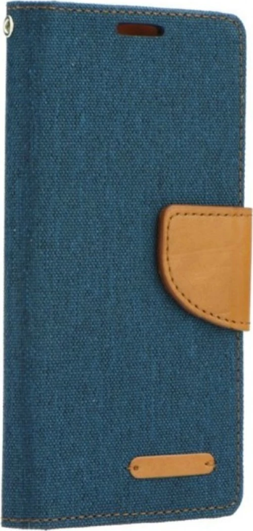 Canvas Wallet Μπλε / Καφέ (Lenovo A1000)