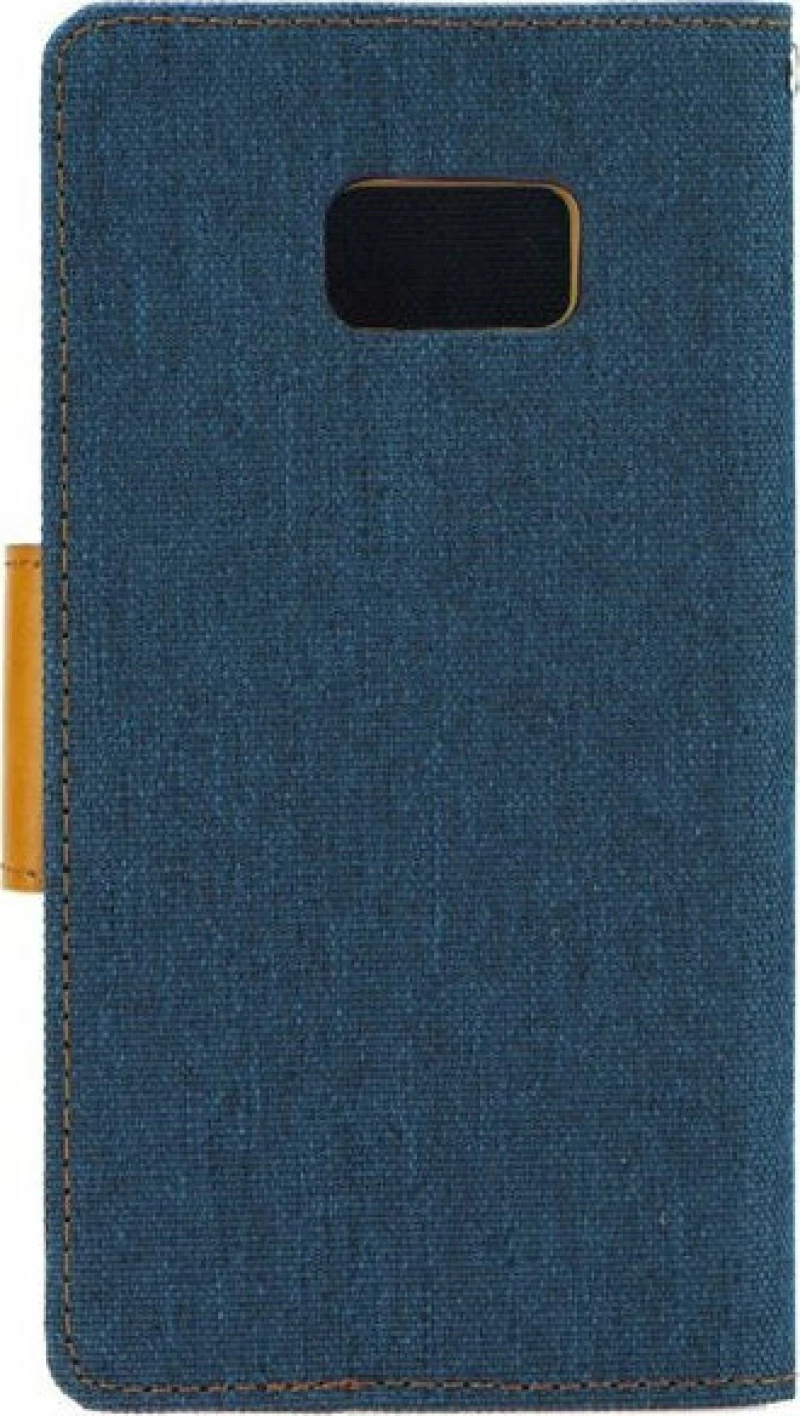 Canvas Wallet Μπλε / Καφέ (Lenovo A1000)
