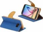 Canvas Wallet Μπλε / Καφέ (Lenovo A1000)