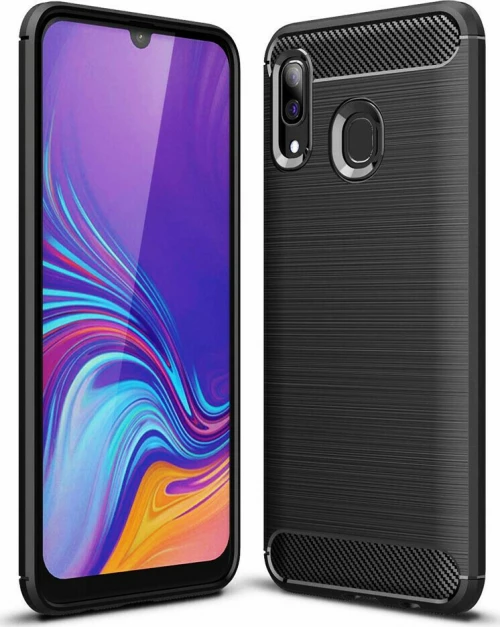 Brushed Carbon Μαύρο (Galaxy A20)