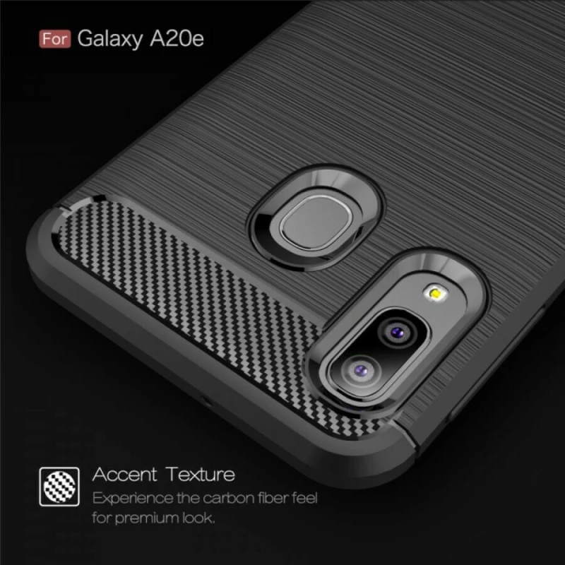 Brushed Carbon Μαύρο (Galaxy A20)